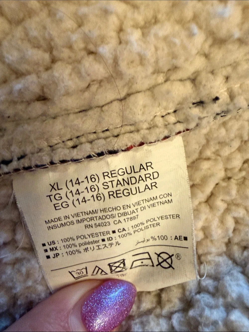 Old Navy Red and Black Plaid Sherpa-Lined Fleece Jacket